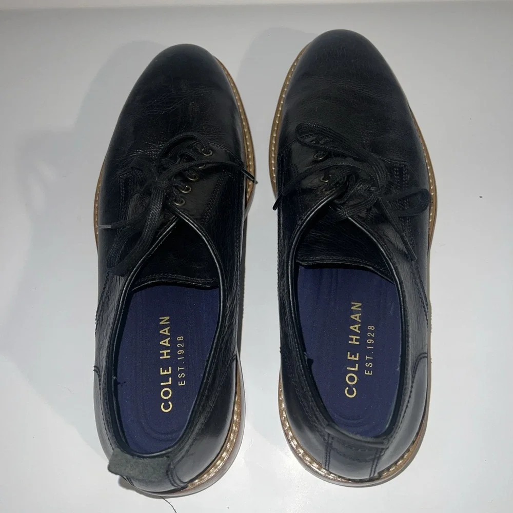 Cole Haan GrandOS Derby Black Men's Size 9.5 Classy Office Corporate Business
